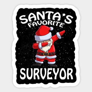 Santas Favorite Surveyor Christmas Sticker